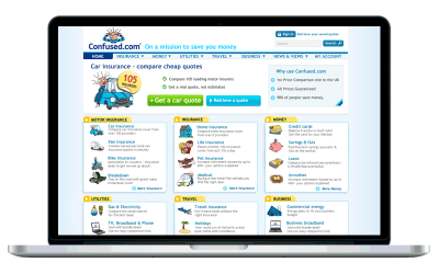 Confused.com homepage UX redesign case study by interaction designer Martin Gray