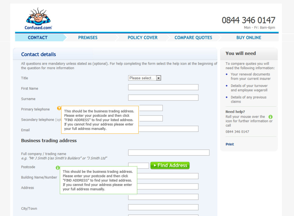 Confused.com quote process journey and redesign - Martin Gray portfolio