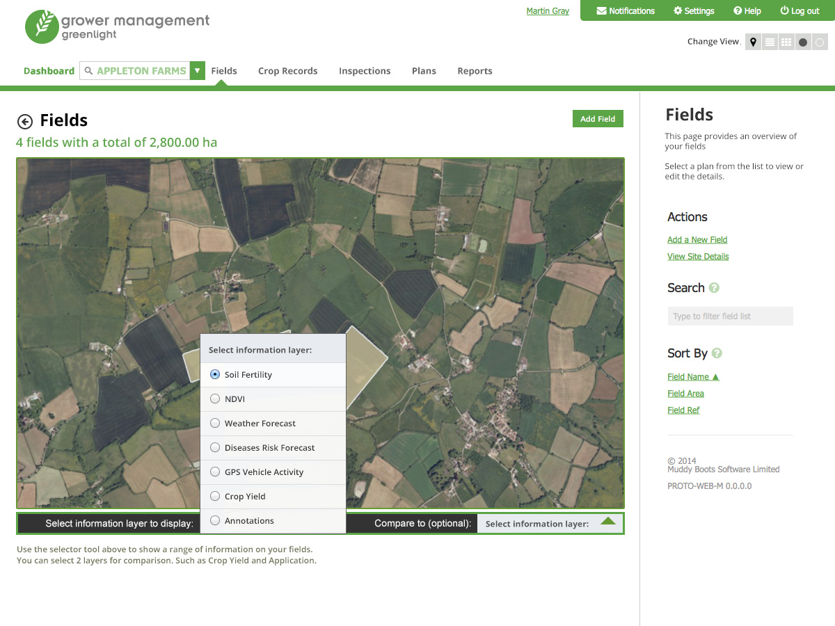 Mapping software for the Field mapping software for Muddy Boots