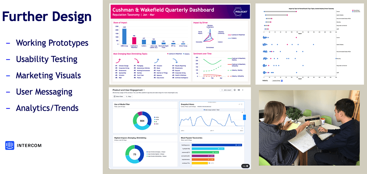 Additional interface screens for Polecat Hub - Martin Gray portfolio