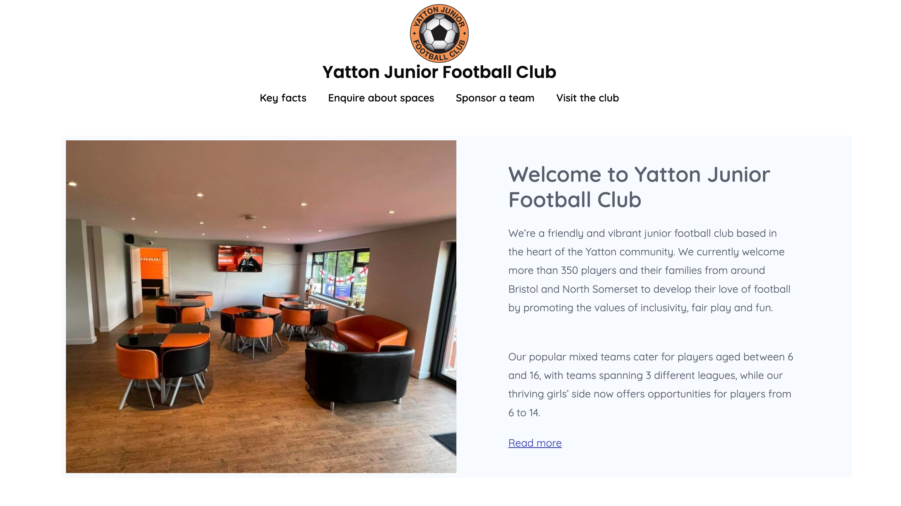 Yatton Football club web design wordpress by Martin Gray